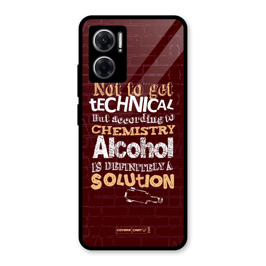 Alcohol is Definitely a Solution Glass Back Case for Redmi 11 Prime 5G