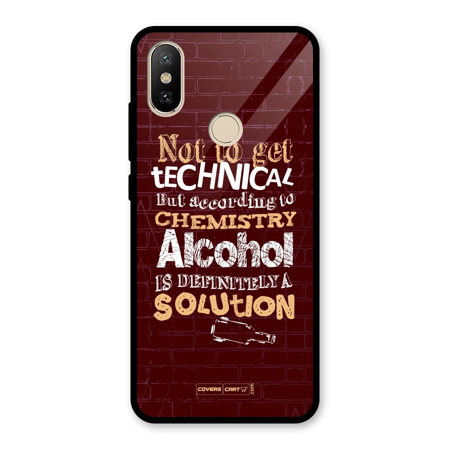 Alcohol is Definitely a Solution Glass Back Case for Redmi A2