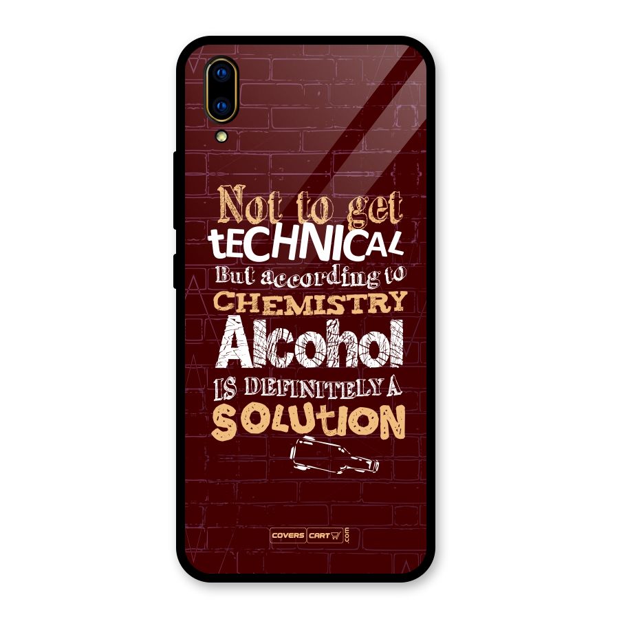 Alcohol is Definitely a Solution Glass Back Case for Vivo V11 Pro