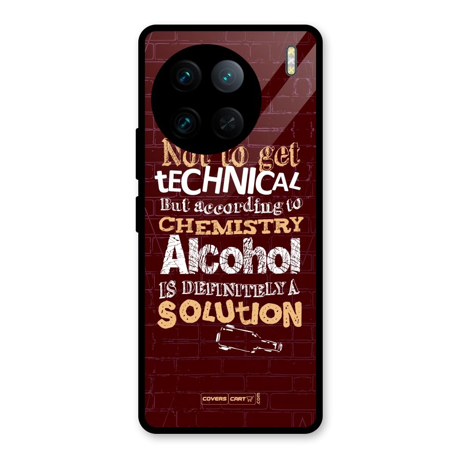 Alcohol is Definitely a Solution Glass Back Case for Vivo X90 Pro