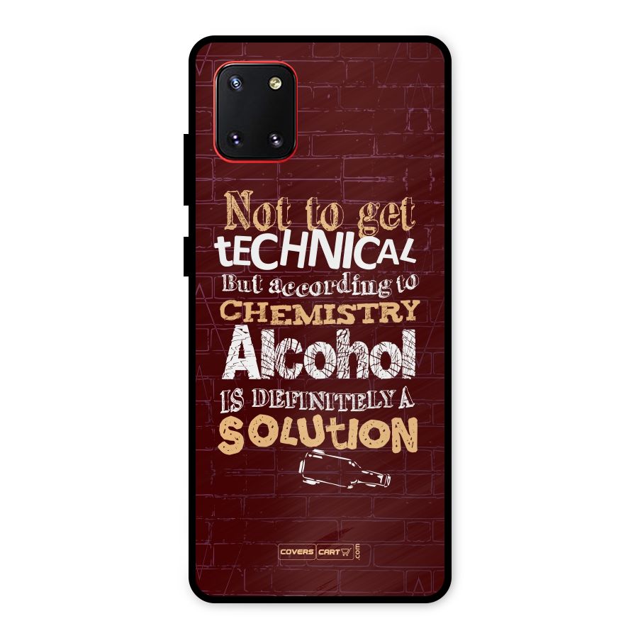 Alcohol is Definitely a Solution Metal Back Case for Galaxy Note 10 Lite