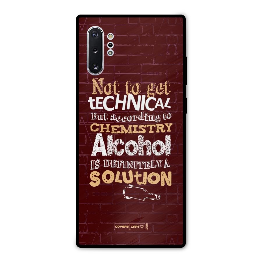 Alcohol is Definitely a Solution Metal Back Case for Galaxy Note 10 Plus