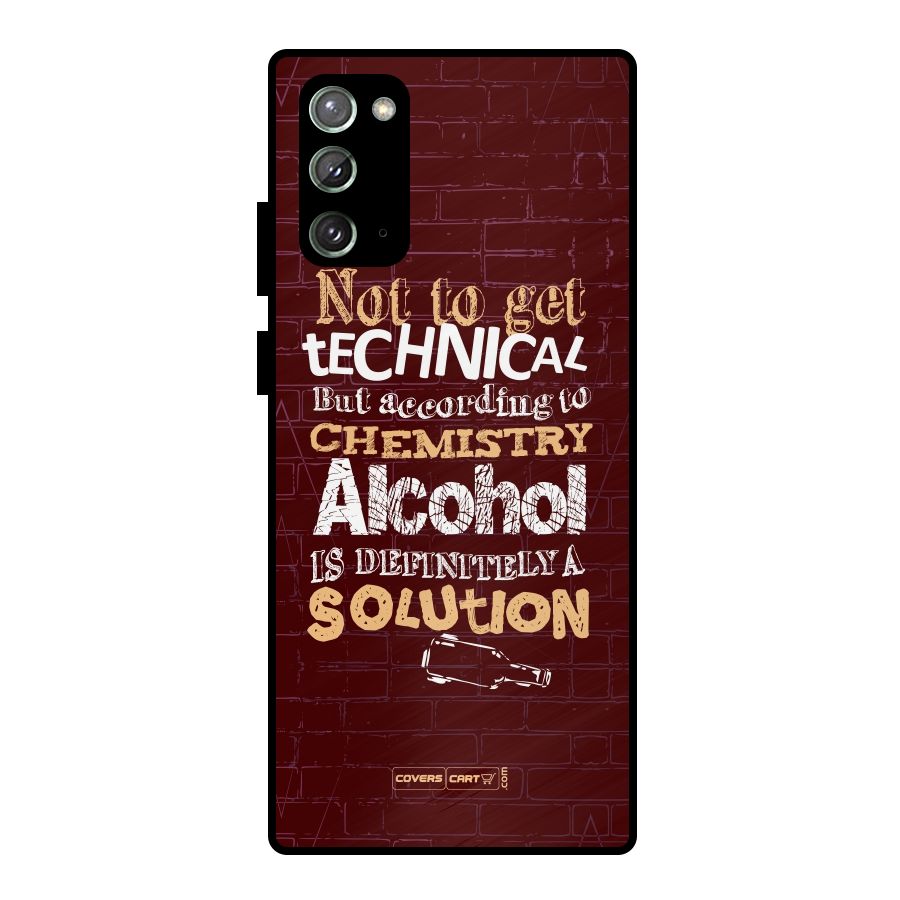 Alcohol is Definitely a Solution Metal Back Case for Galaxy Note 20