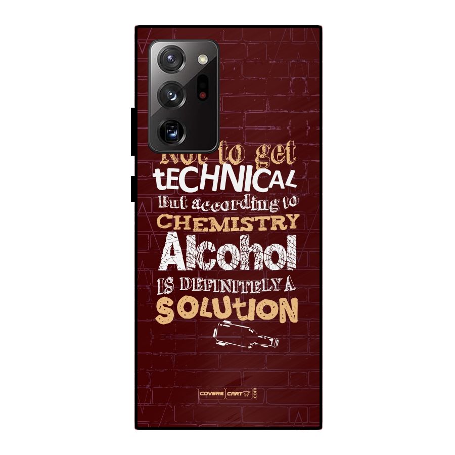 Alcohol is Definitely a Solution Metal Back Case for Galaxy Note 20 Ultra