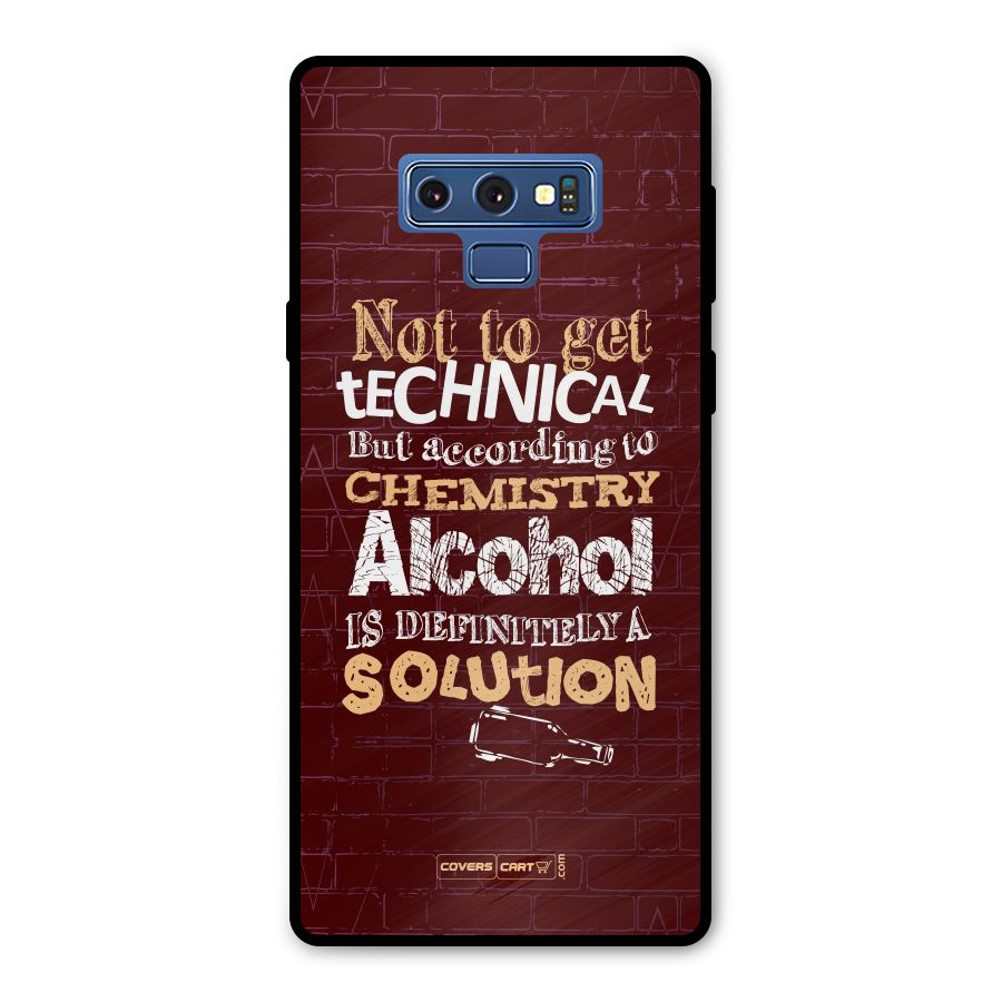 Alcohol is Definitely a Solution Metal Back Case for Galaxy Note 9