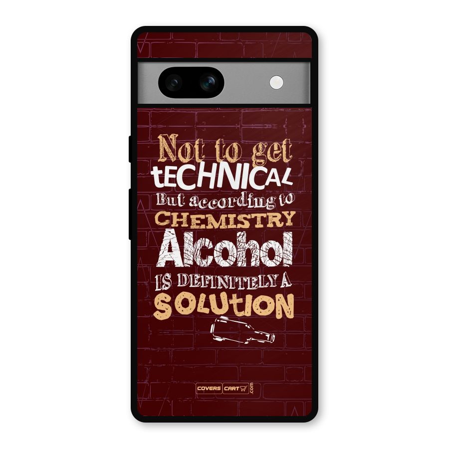 Alcohol is Definitely a Solution Metal Back Case for Google Pixel 7a