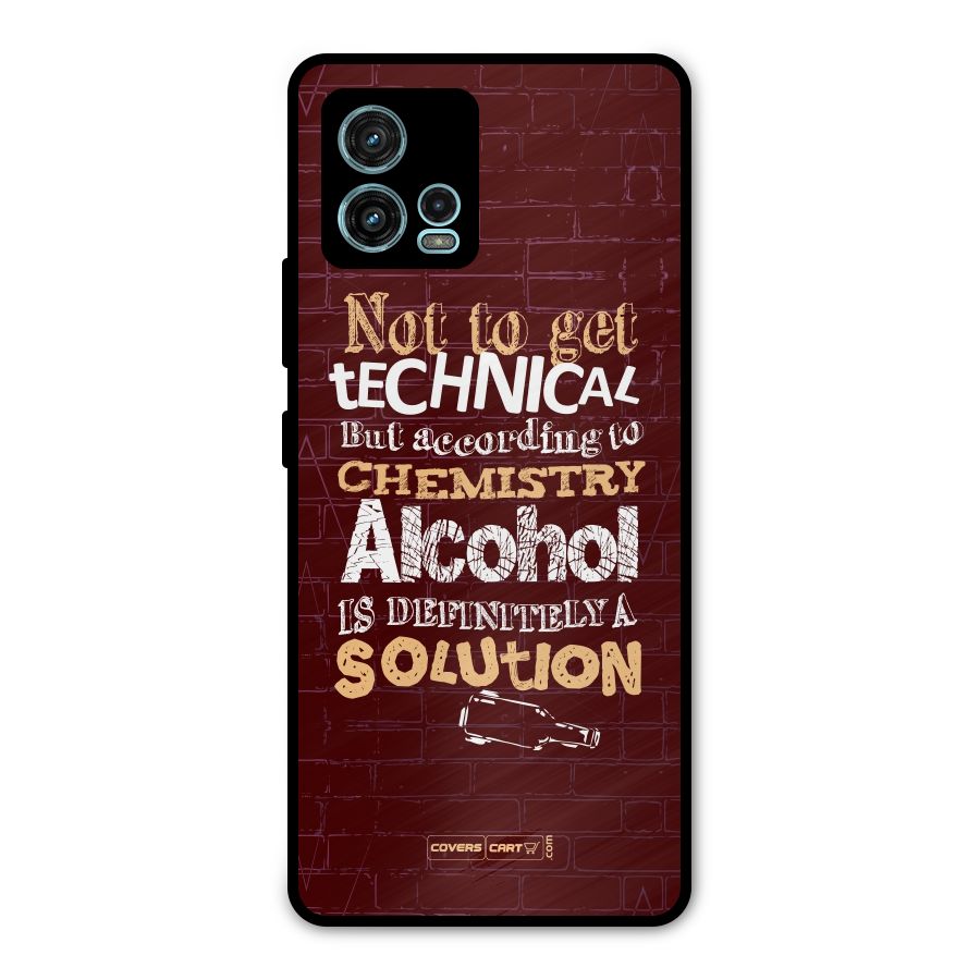 Alcohol is Definitely a Solution Metal Back Case for Moto G72