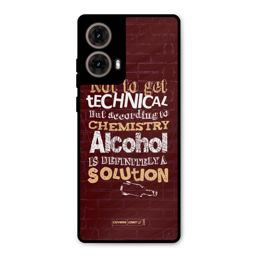 Alcohol is Definitely a Solution Metal Back Case for Moto G85
