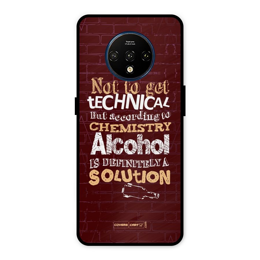 Alcohol is Definitely a Solution Metal Back Case for OnePlus 7T