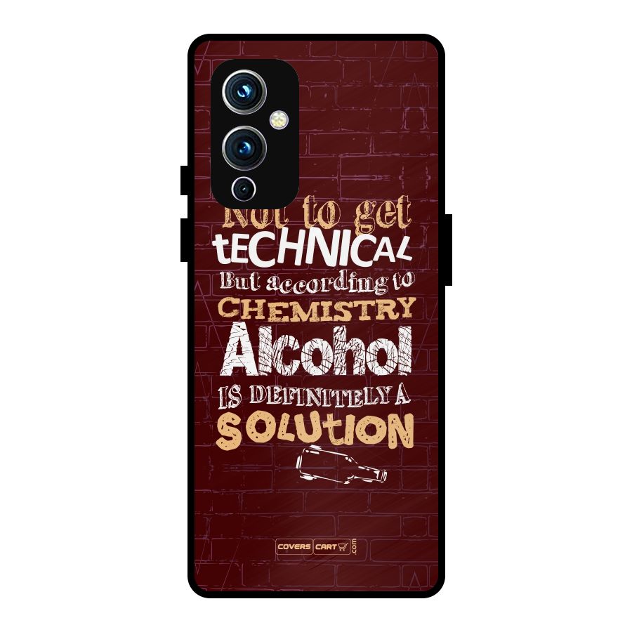 Alcohol is Definitely a Solution Metal Back Case for OnePlus 9
