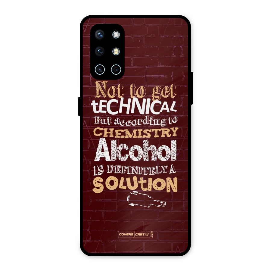 Alcohol is Definitely a Solution Metal Back Case for OnePlus 9R