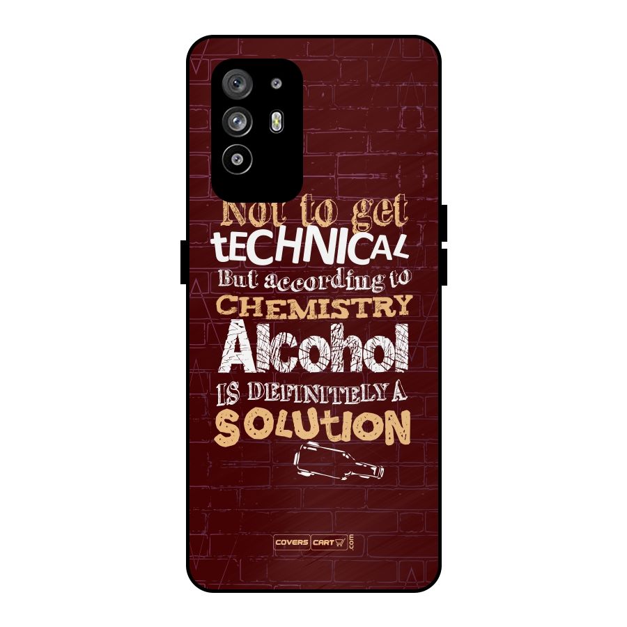 Alcohol is Definitely a Solution Metal Back Case for Oppo F19 Pro Plus 5G