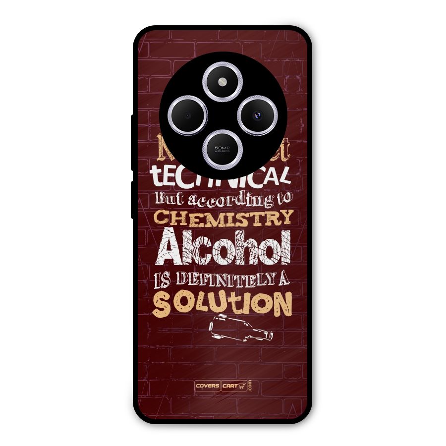 Alcohol is Definitely a Solution Metal Back Case for Poco M7
