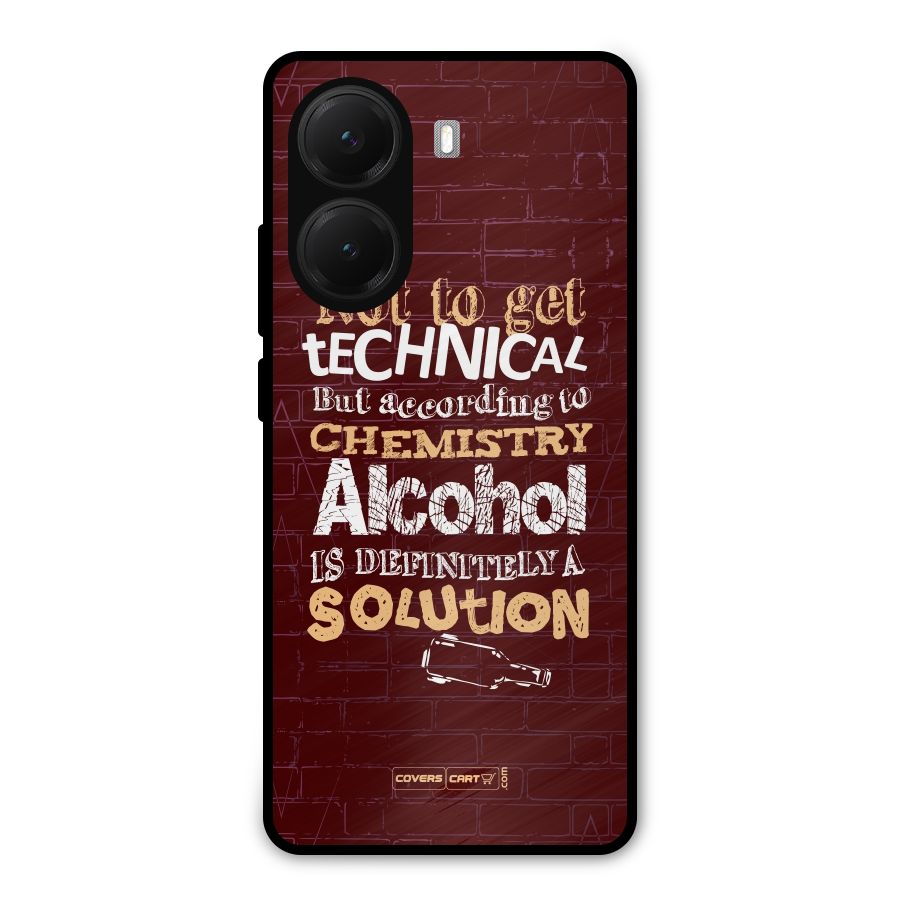 Alcohol is Definitely a Solution Metal Back Case for Poco X7 Pro