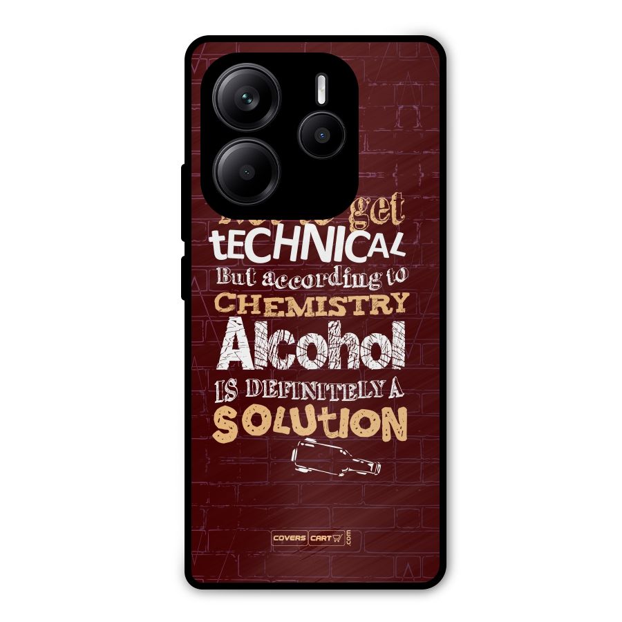 Alcohol is Definitely a Solution Metal Back Case for Redmi Note 14 5G