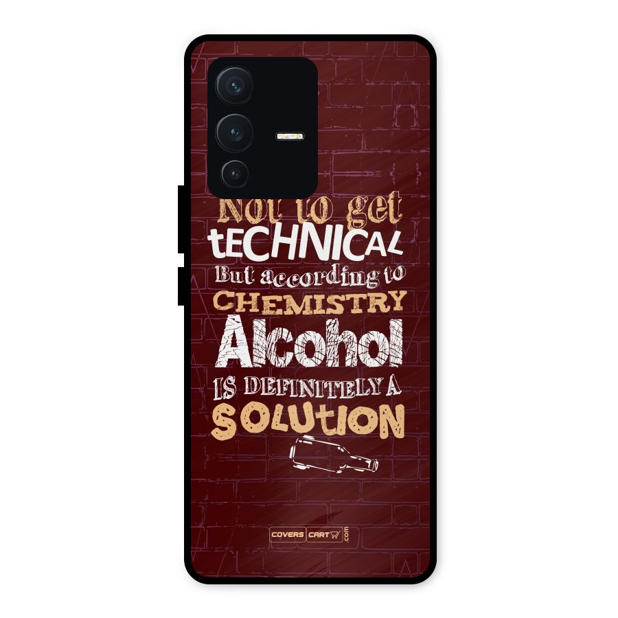 Alcohol is Definitely a Solution Metal Back Case for Vivo V23 5G
