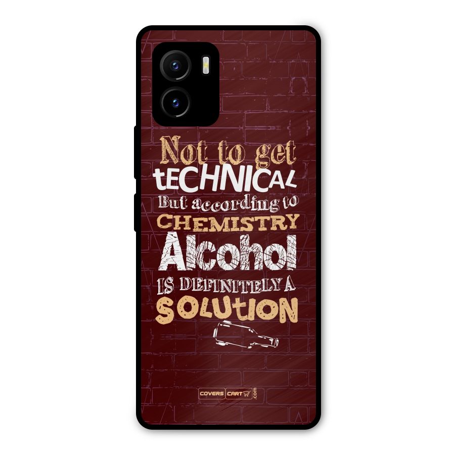 Alcohol is Definitely a Solution Metal Back Case for Vivo Y15s