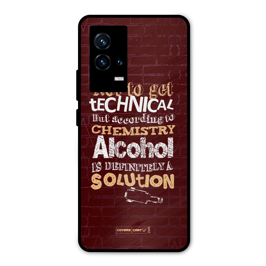Alcohol is Definitely a Solution Metal Back Case for iQOO 9 5G