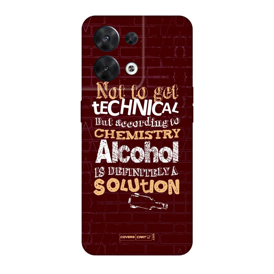 Alcohol is Definitely a Solution Original Polycarbonate Back Case for Oppo Reno8 5G