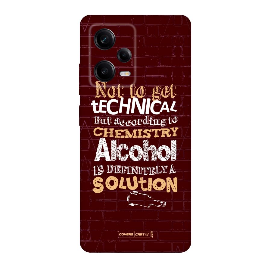 Alcohol is Definitely a Solution Original Polycarbonate Back Case for Redmi Note 12 Pro
