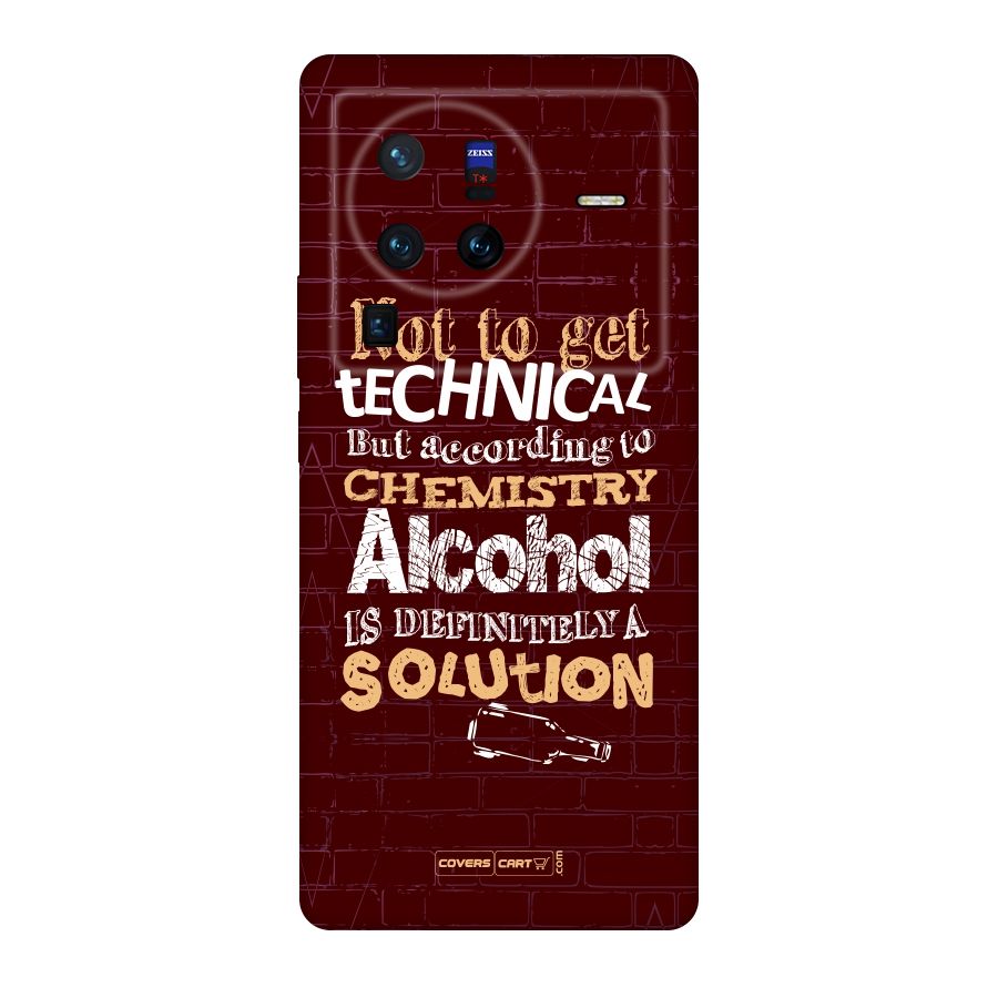 Alcohol is Definitely a Solution Original Polycarbonate Back Case for Vivo X80