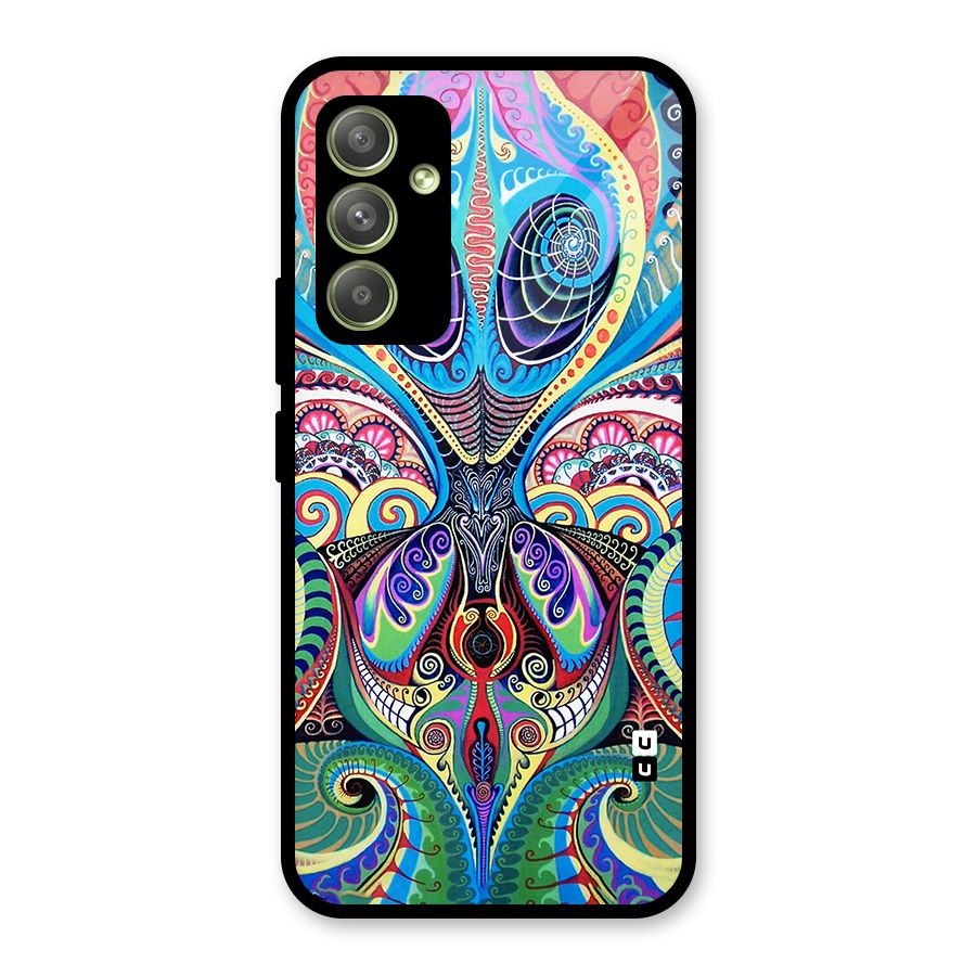 Alien Psychedelic Art Glass Back Case for Galaxy A54