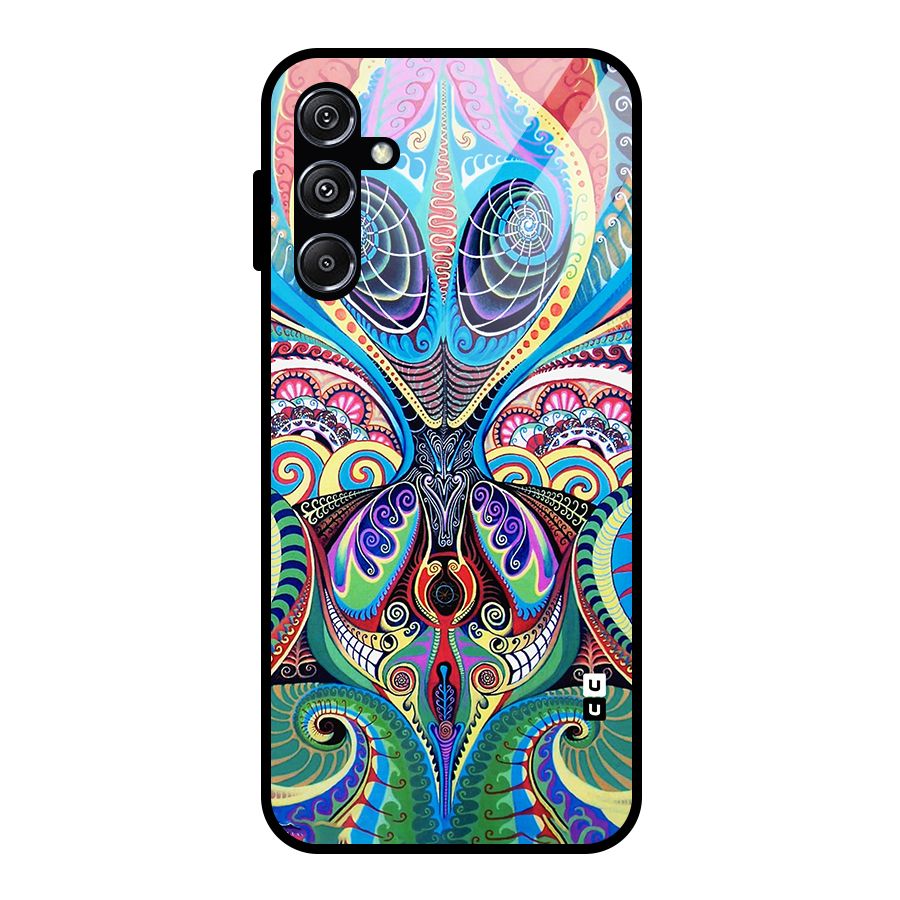 Alien Psychedelic Art Glass Back Case for Galaxy M34 5G