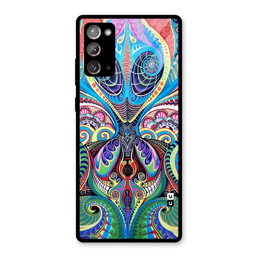 Alien Psychedelic Art Glass Back Case for Galaxy Note 20