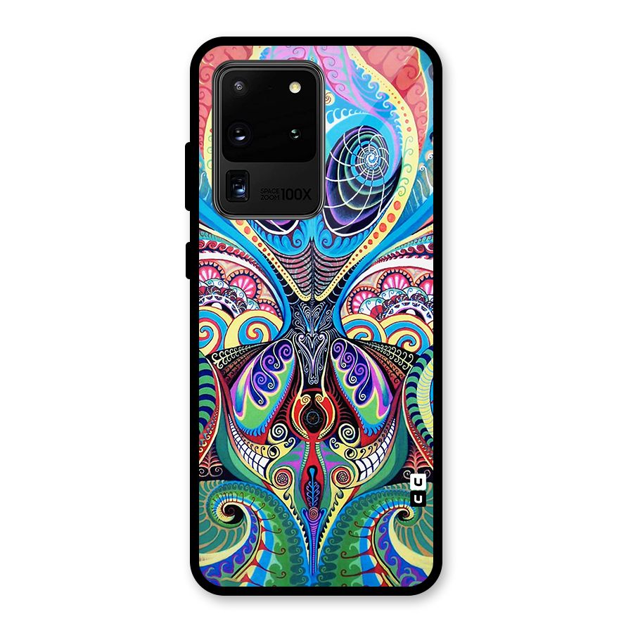 Alien Psychedelic Art Glass Back Case for Galaxy S20 Ultra