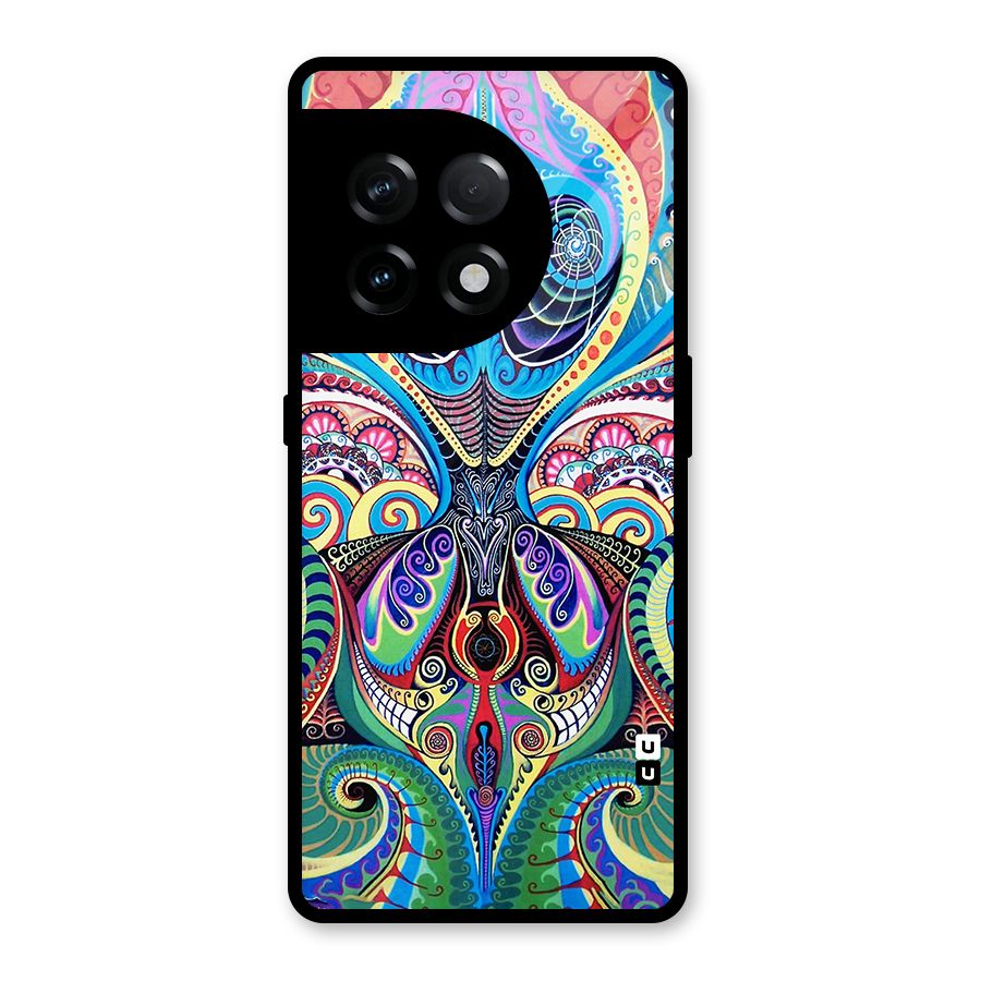 Alien Psychedelic Art Glass Back Case for OnePlus 11R