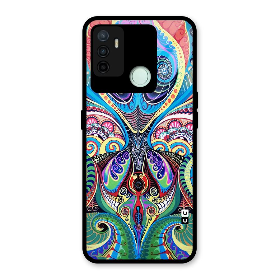 Alien Psychedelic Art Glass Back Case for Oppo A53