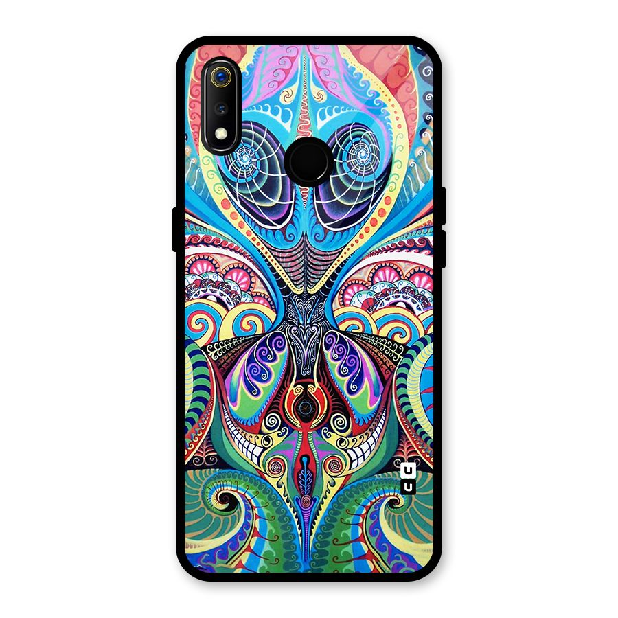 Alien Psychedelic Art Glass Back Case for Realme 3