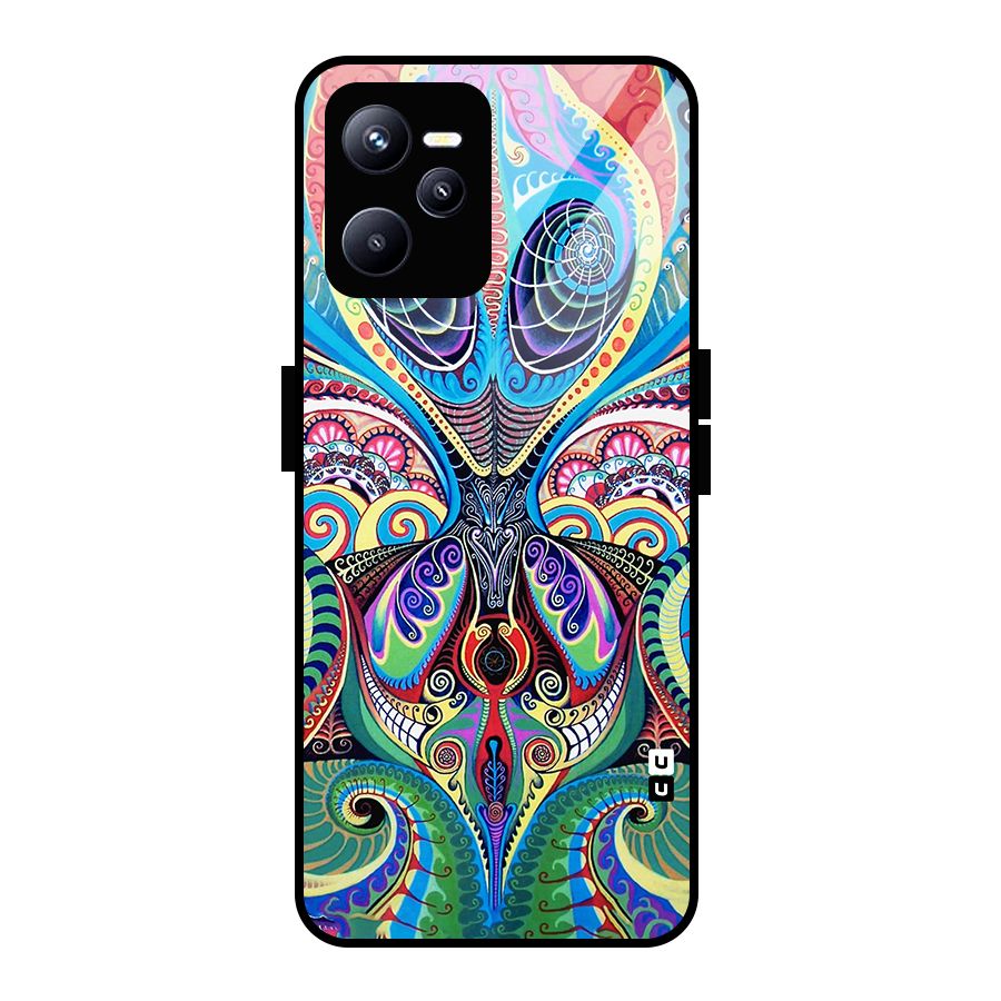 Alien Psychedelic Art Glass Back Case for Realme C35