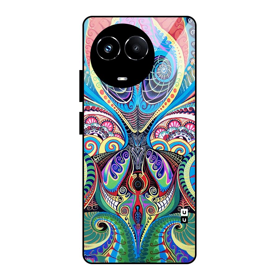 Alien Psychedelic Art Glass Back Case for Realme Narzo 60X
