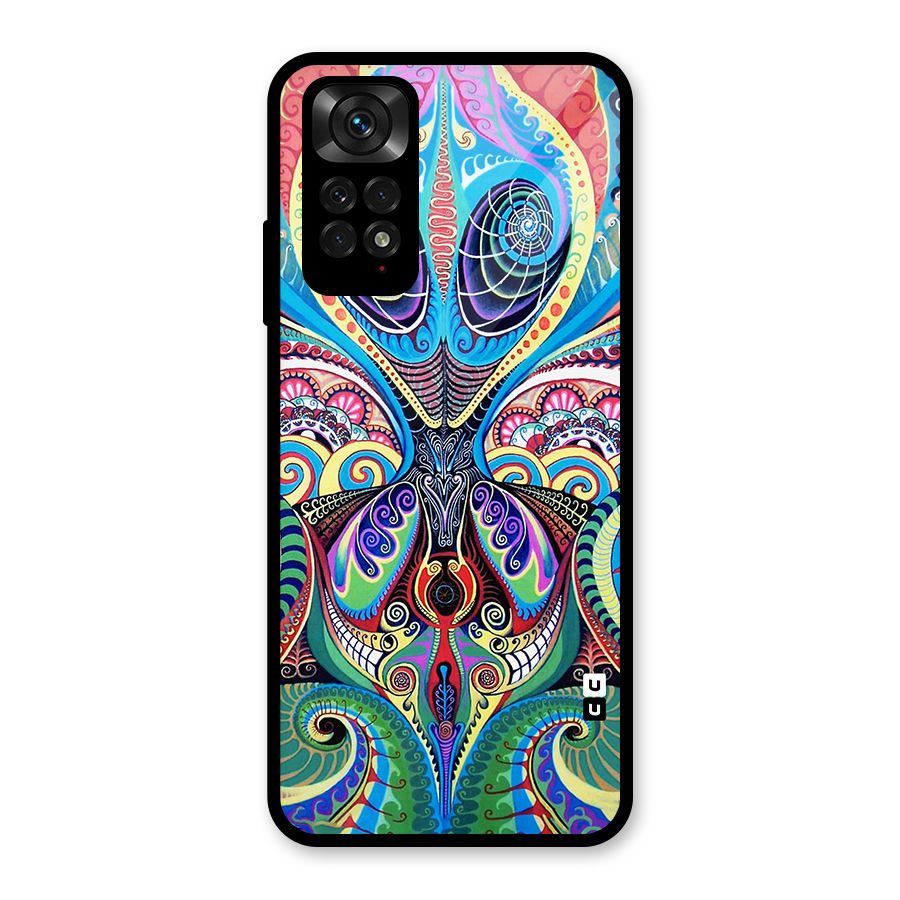Alien Psychedelic Art Glass Back Case for Redmi Note 11S