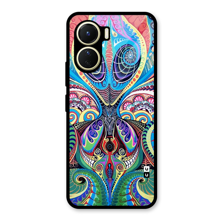 Alien Psychedelic Art Glass Back Case for Vivo Y16