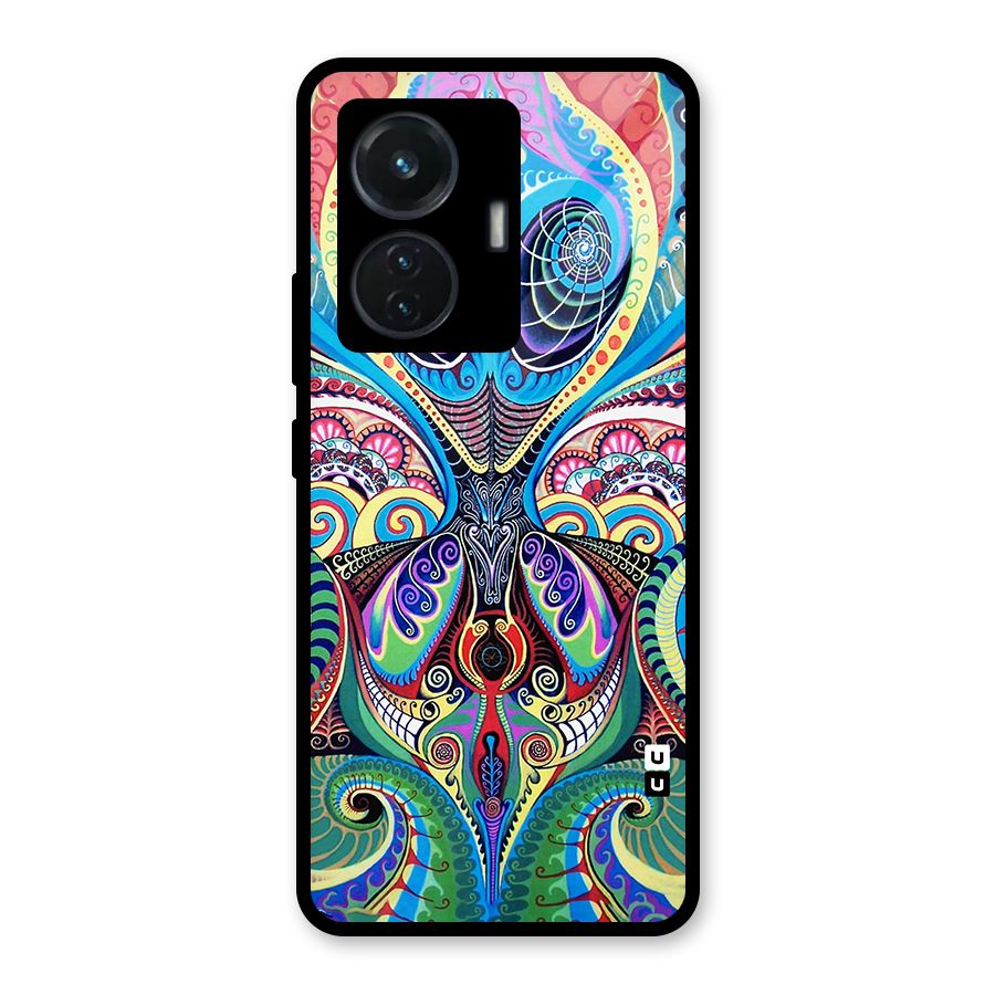 Alien Psychedelic Art Glass Back Case for iQOO Z6 44W