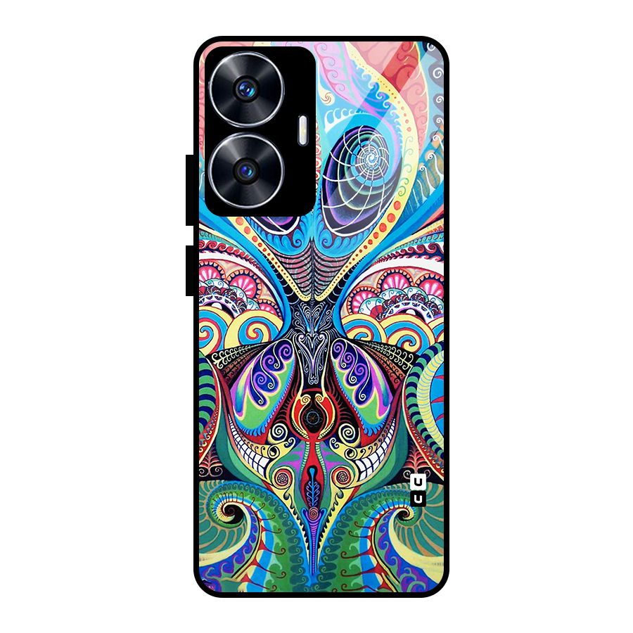 Alien Psychedelic Art Glass Back Case for realme C55