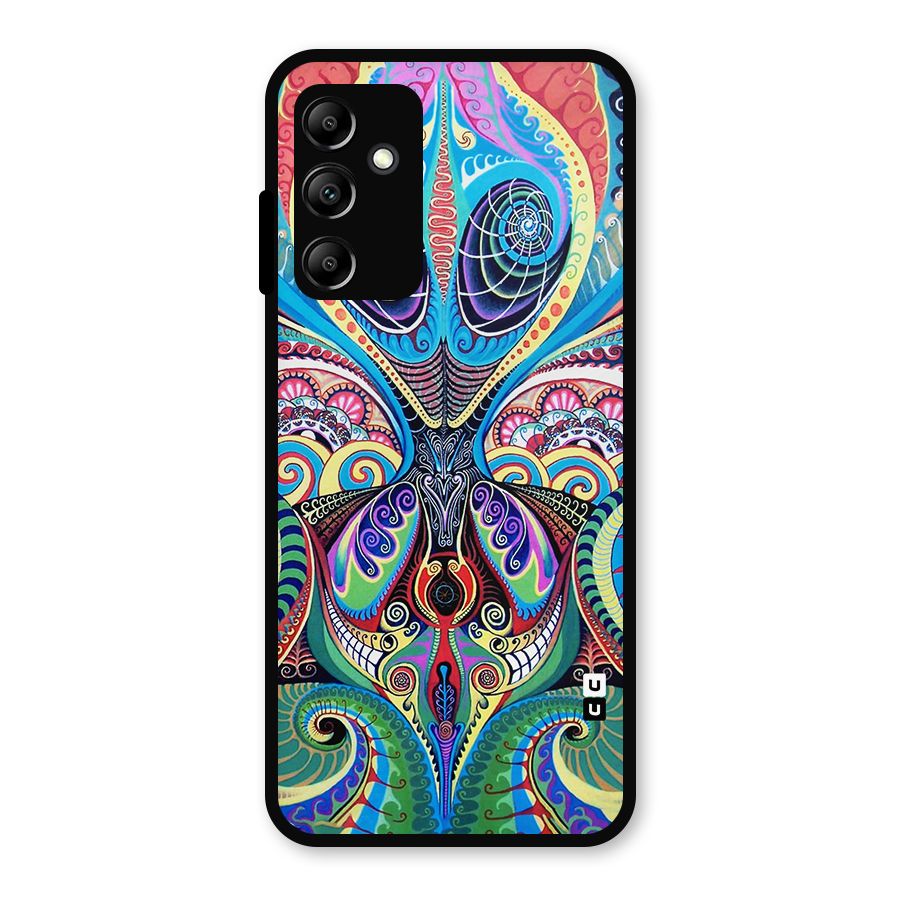 Alien Psychedelic Art Metal Back Case for Galaxy A14 5G