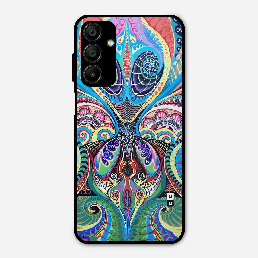 Alien Psychedelic Art Metal Back Case for Galaxy A15 5G