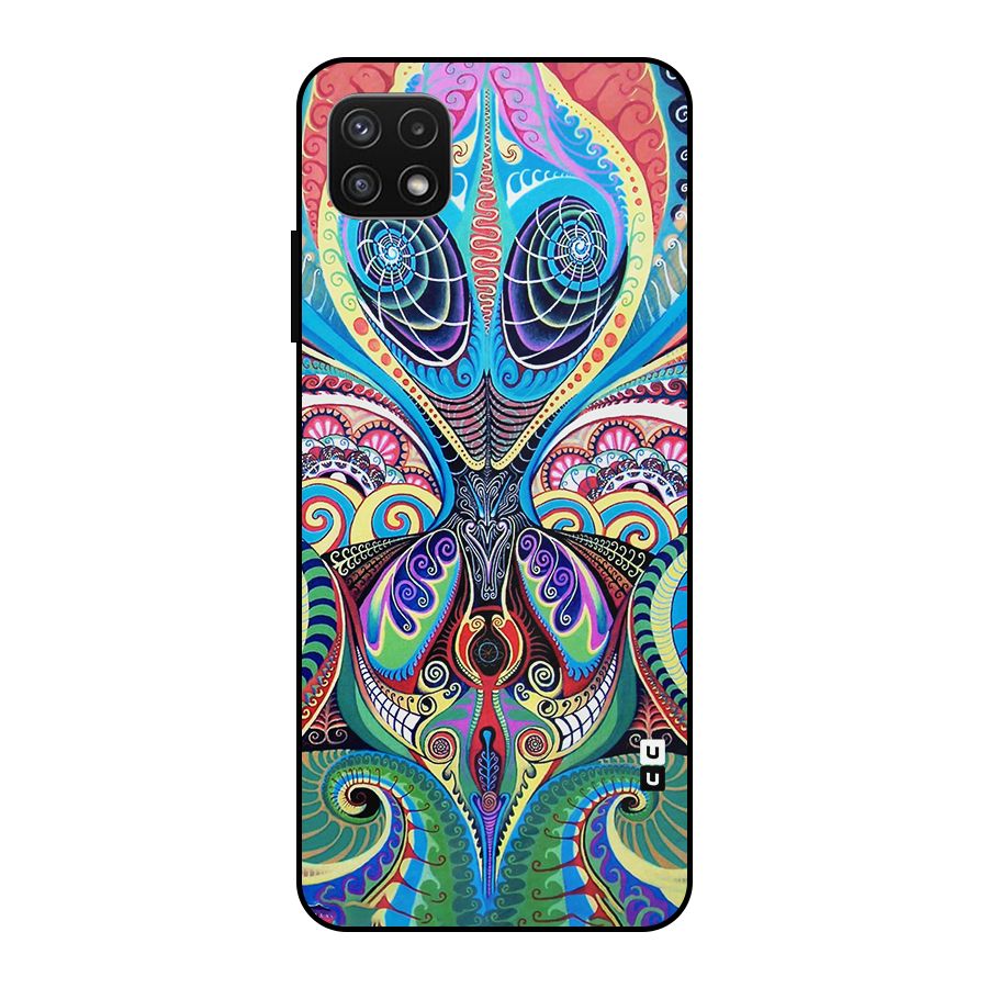 Alien Psychedelic Art Metal Back Case for Galaxy A22 5G