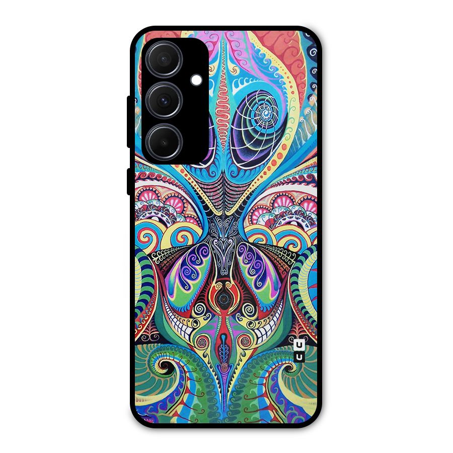 Alien Psychedelic Art Metal Back Case for Galaxy A35