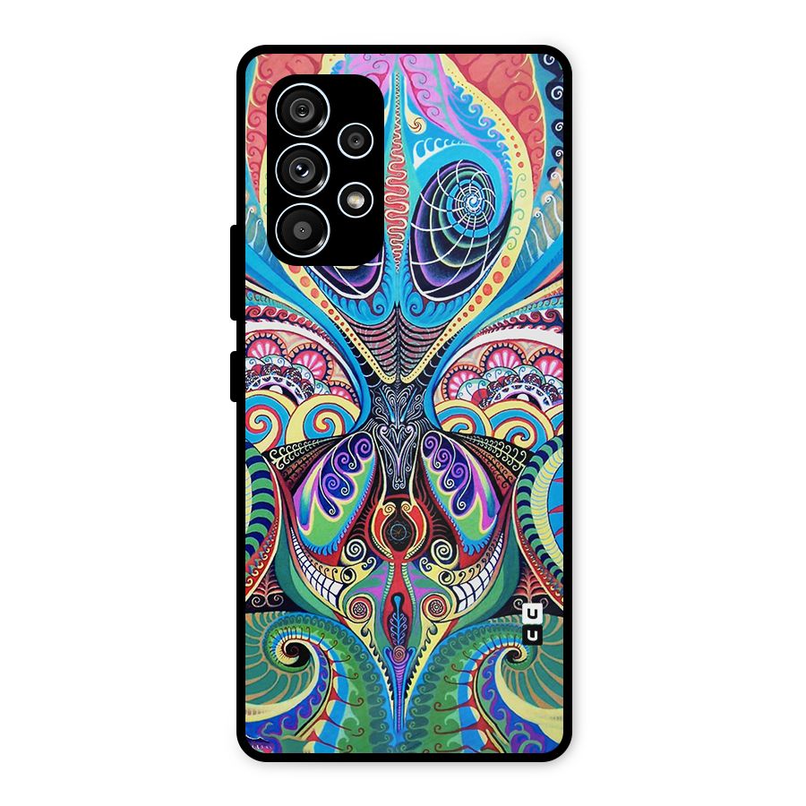 Alien Psychedelic Art Metal Back Case for Galaxy A53 5G