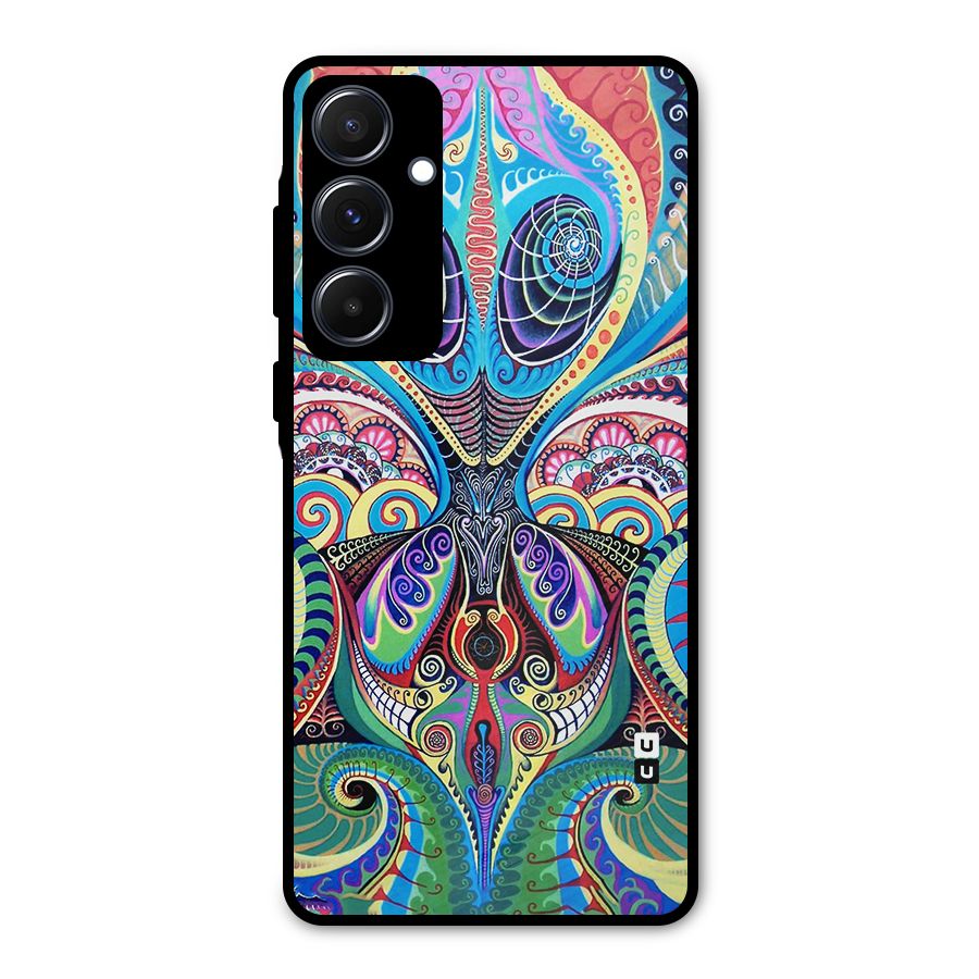 Alien Psychedelic Art Metal Back Case for Galaxy A55