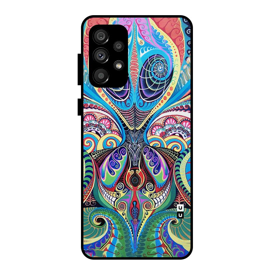 Alien Psychedelic Art Metal Back Case for Galaxy A73 5G