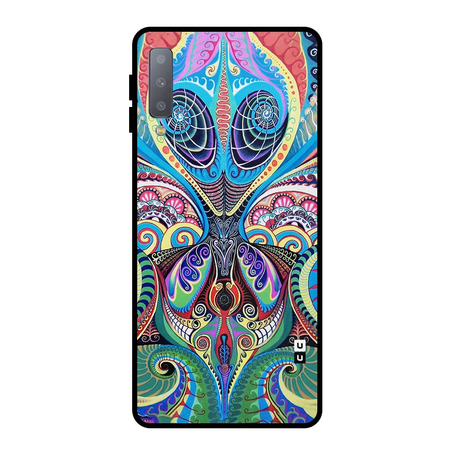 Alien Psychedelic Art Metal Back Case for Galaxy A7 (2018)