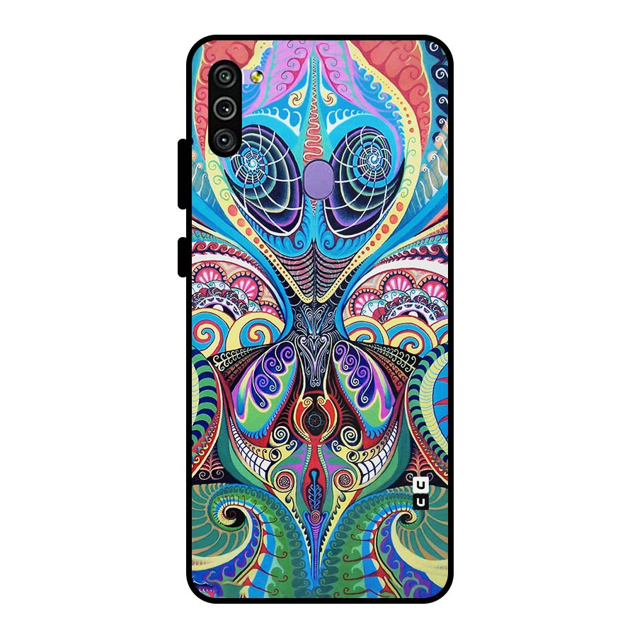 Alien Psychedelic Art Metal Back Case for Galaxy M11