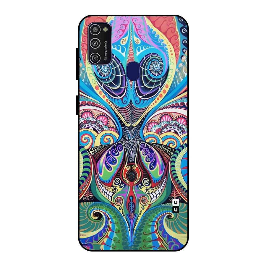 Alien Psychedelic Art Metal Back Case for Galaxy M30s