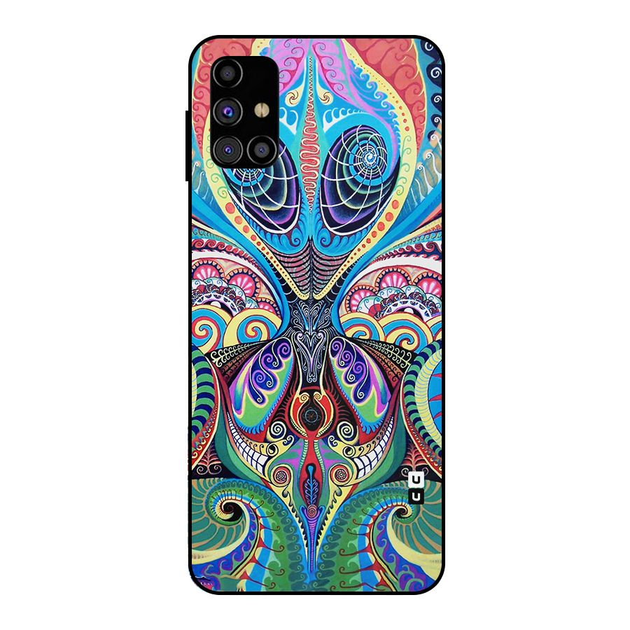 Alien Psychedelic Art Metal Back Case for Galaxy M31s