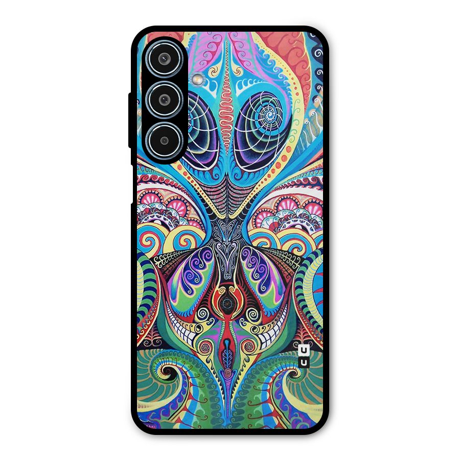 Alien Psychedelic Art Metal Back Case for Galaxy M35